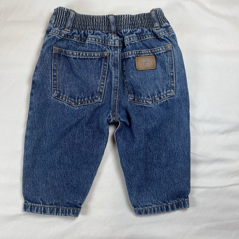 Vintage Route 66 Blue Jeans Snap Bottom 100% Cotton Size 12 months
